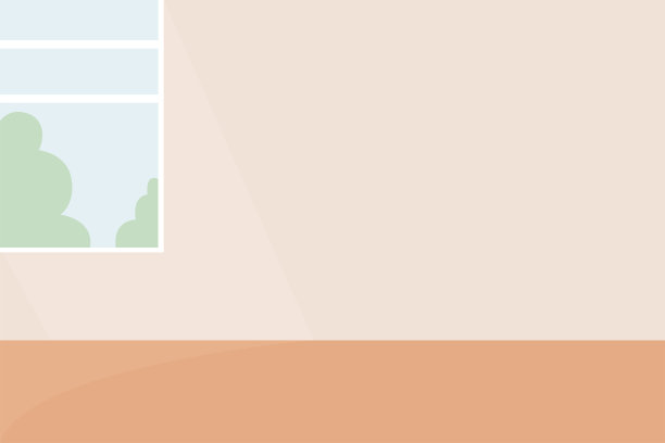 私人病房平面彩色矢量插图图片下载