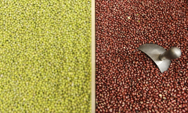 红色和绿色扁豆图片下载