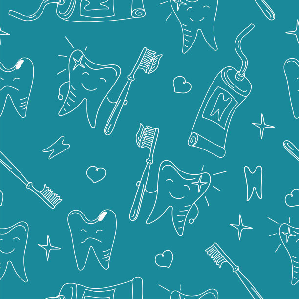 牙齿清洁模式。图片下载