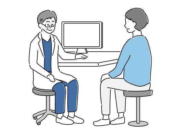 向病人解释医疗面谈和医疗状况的插图图片下载