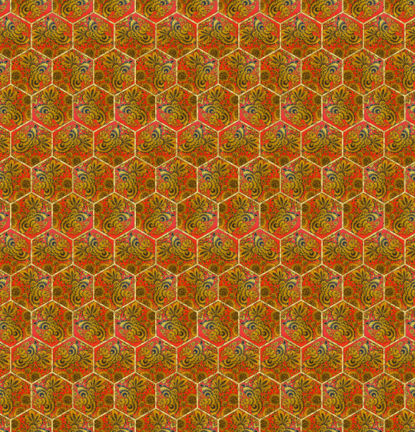 六边形无缝纹理。镶嵌,镶嵌。彩色玻璃风格的插图。装饰艺术风格。无缝混沌六边形图案。适用于墙纸、纺织印花、瓷砖。大理石纹理。金色的六边形图片下载