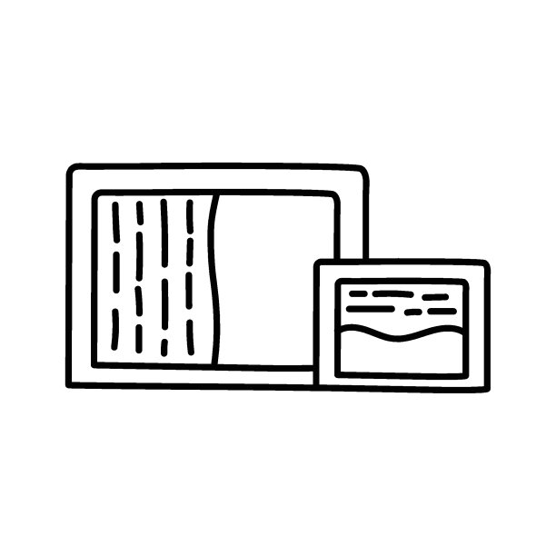 抽象画在画框里涂鸦矢量插图图片下载