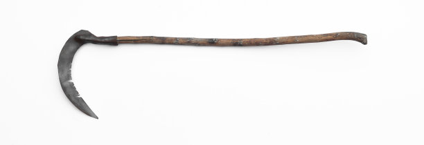 恐怖的万圣节镰刀孤立在白色背景图片下载