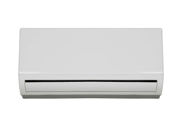 白色空调机隔离在白色背景图片下载