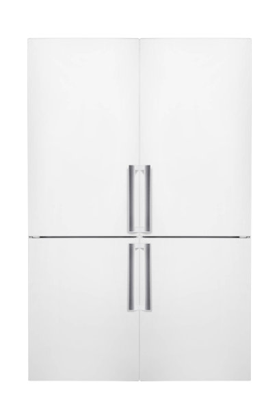 白色背景的现代冰箱图片下载