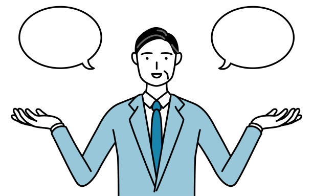 用简单的线条绘制插画，对老年商人、高管、经理和总裁进行擦除和比较。图片下载