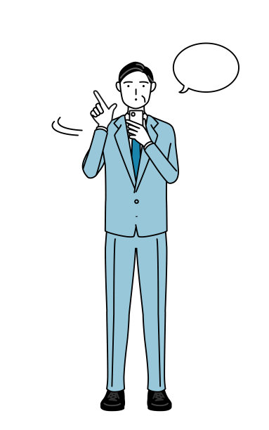 老年商人、高管、经理和总裁操作智能手机的简单线条插画。图片下载