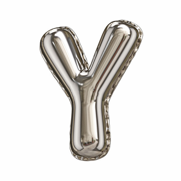 银箔气球字体y3d图片下载