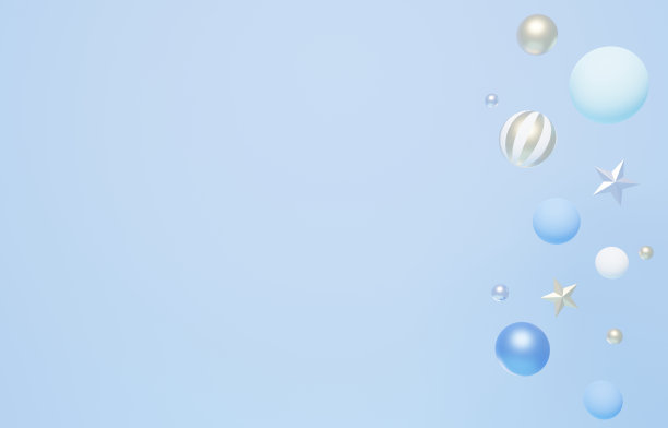 可爱的饰品的3d图像在柔和的颜色图片下载