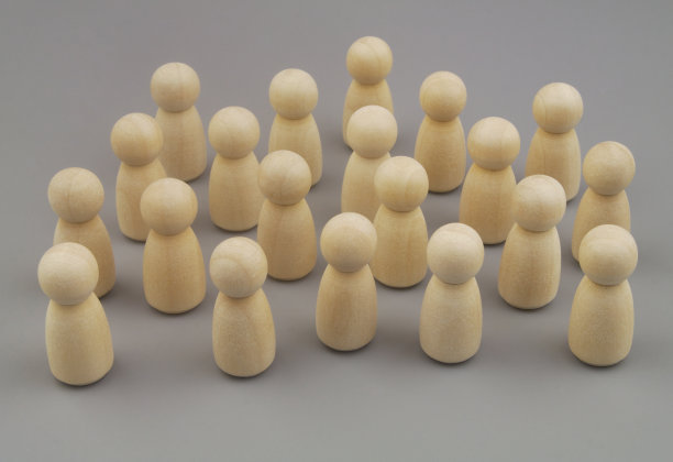 灰色背景上的一群人图片下载