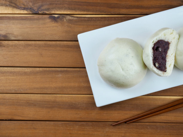 亚洲美食红豆馒头、饭图片下载