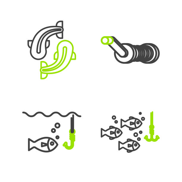 将带鱼的线鱼钩放在水下图片下载