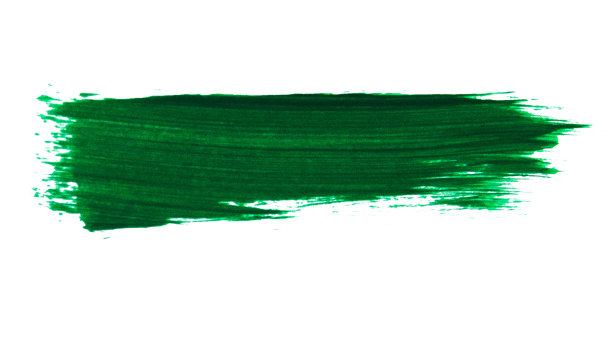 在白色背景上画绿色笔触。图片下载