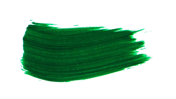 在白色背景上画绿色笔触。图片下载