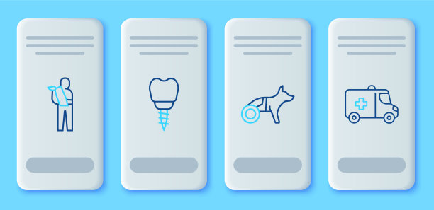 在轮椅上设置狗的牙齿种植线图片下载