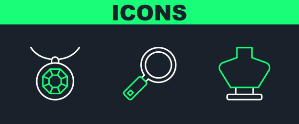 设置线项链上的模特吊坠项链图片下载