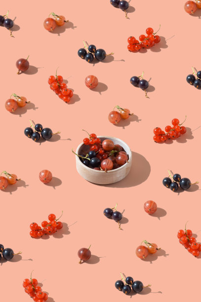 食物搭配新鲜浆果图片下载