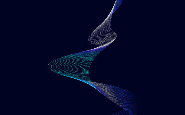 彩色闪亮的波浪带线条弯曲的波浪线图片下载