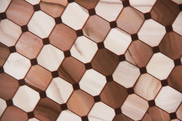 褐色瓷砖的纹理与图形图案图片下载