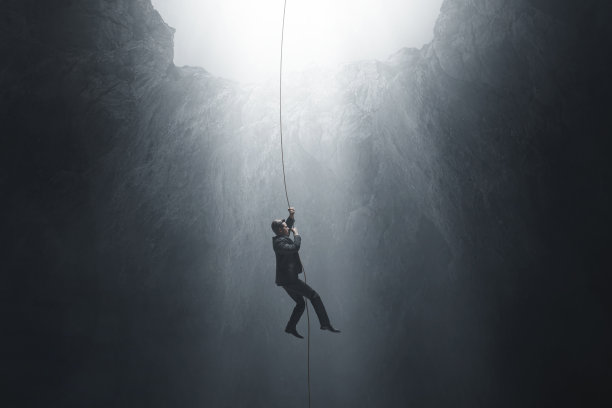 商人攀爬3d插图图片下载