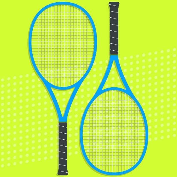 网球拍方形海报。体育赛事横幅设计。横幅，传单，宣传册设计模板。矢量插图。图片下载