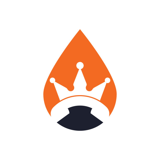 国王呼叫下降形状矢量标志设计。图片下载