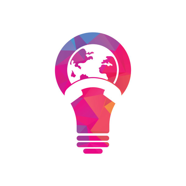 呼叫和地球仪灯泡形状的概念图标。图片下载