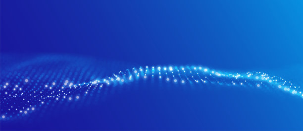 动态蓝色粒子波。抽象声音可视化。流量数字结构。网格景观或网格数据技术。图片下载