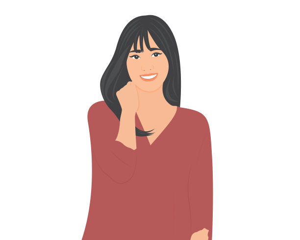 可爱美丽的女人微笑着快乐的看着温柔的眼睛。图片下载