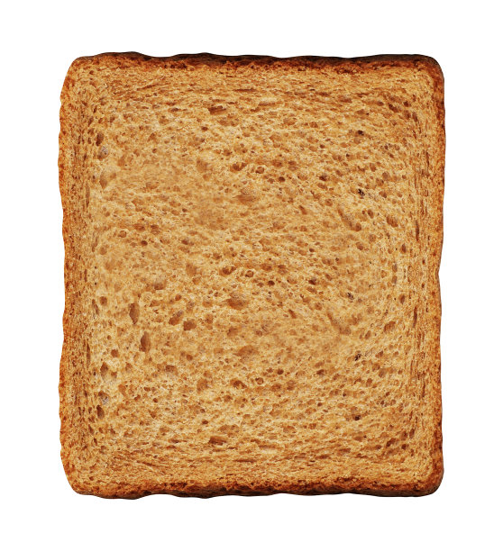 吐司面包片单独放在白面包上图片下载