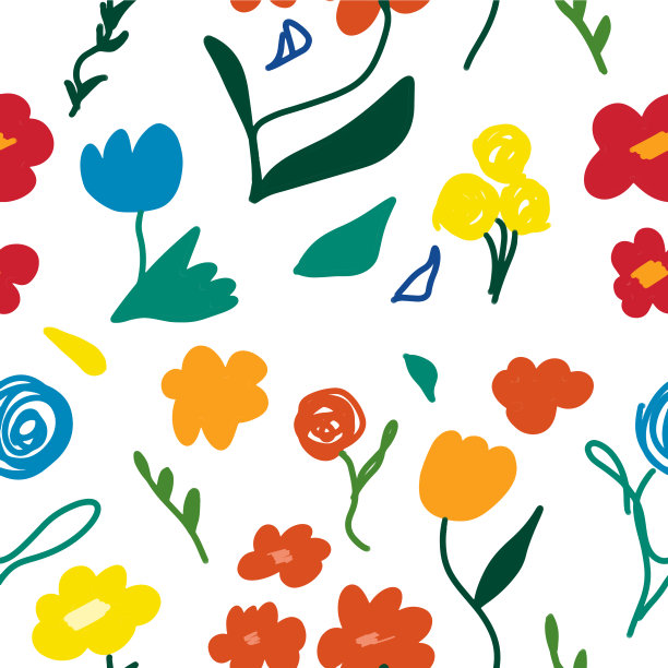 手绘天真抽象的印花。可爱的拼贴图案。时尚的设计模板。图片下载