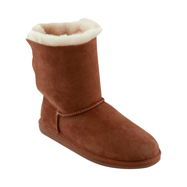 妇女羊皮靴孤立在白色图片下载