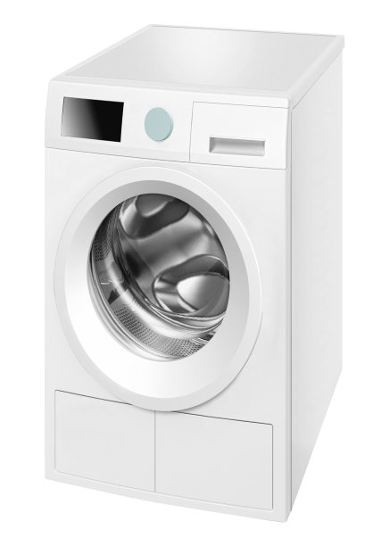 白色背景关闭洗衣机图片下载
