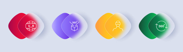 赛博朋克的偶像。全息图，增强现实，虚拟世界，元宇宙，传送，人工智能，vr头盔，加密货币，网络空间。神经网络的概念。Glassmorphism风格图片下载