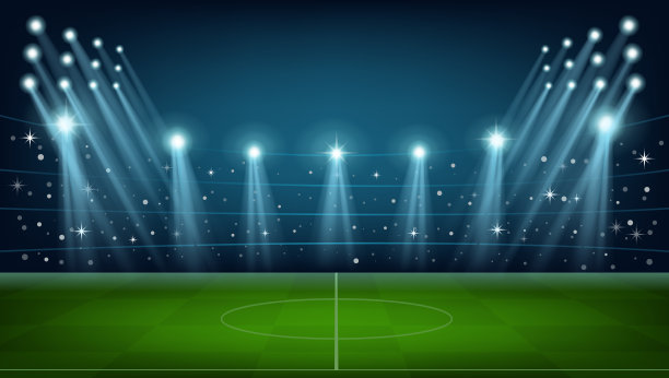 足球场场地运动足球游戏草地竞技场插图概念。矢量平面设计插画元素图片下载