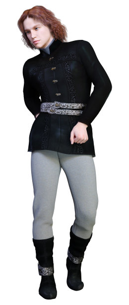 3D渲染中世纪王子在白色图片下载