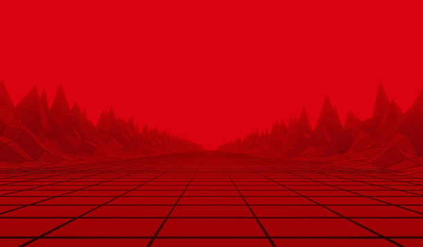 科幻线框景观。图片下载