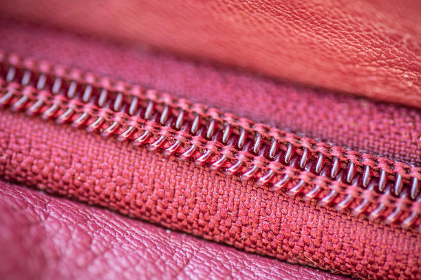 拉链，关注细节。微距镜头。图片下载