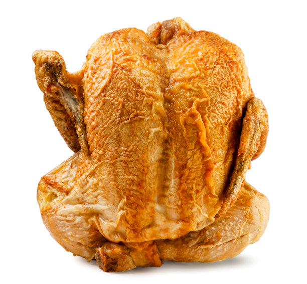 烤火鸡立在白色背景上图片下载