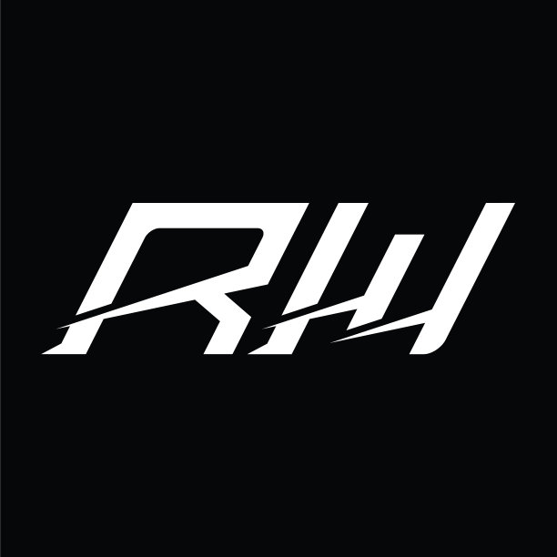 Rw标志字母字母与切片风格图片下载