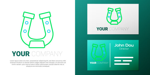 线马蹄形图标孤立的白色背景图片下载