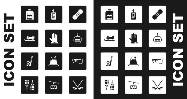 套滑雪板圣诞连指手套雪橇毛衣图片下载