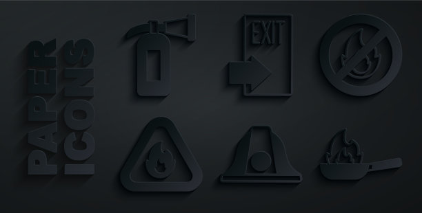 在三角形中设置消防头盔无火焰图片下载