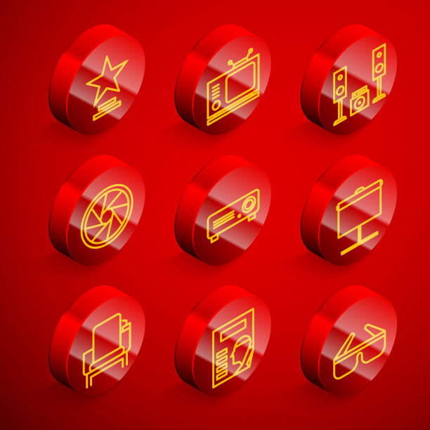 集线电影奖杯复古电视家庭音响与图片下载