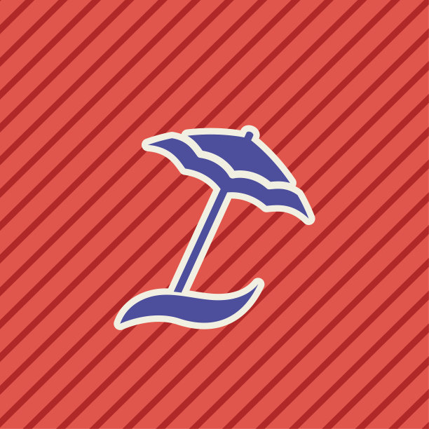 可爱的航海图标-海滩伞图片下载