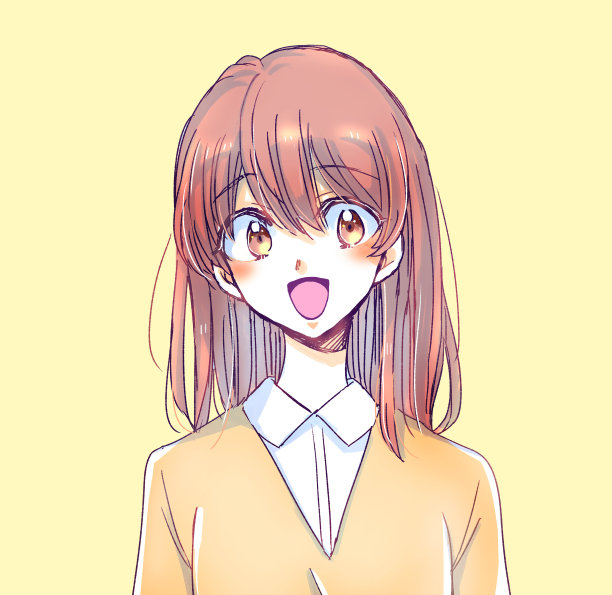 一个可爱的女学生的插图图片下载