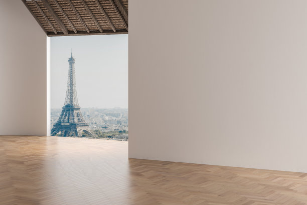 没有家具的室内3D渲染图。模拟。三维渲染图片下载