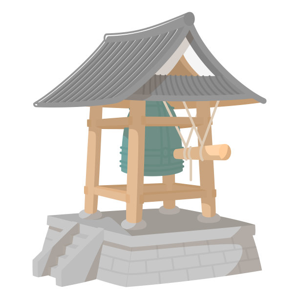 钟楼和寺庙钟。日本传统文化。图片下载