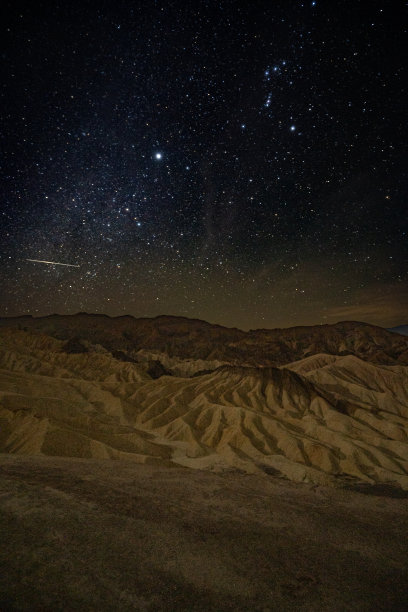 美国加利福尼亚州莫哈韦沙漠死亡谷国家公园著名的扎布里斯基点上空的星空图片下载