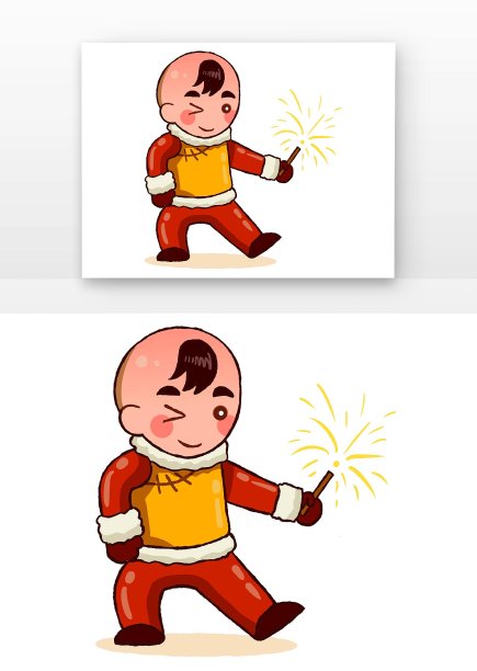 节日儿童放烟花图片下载